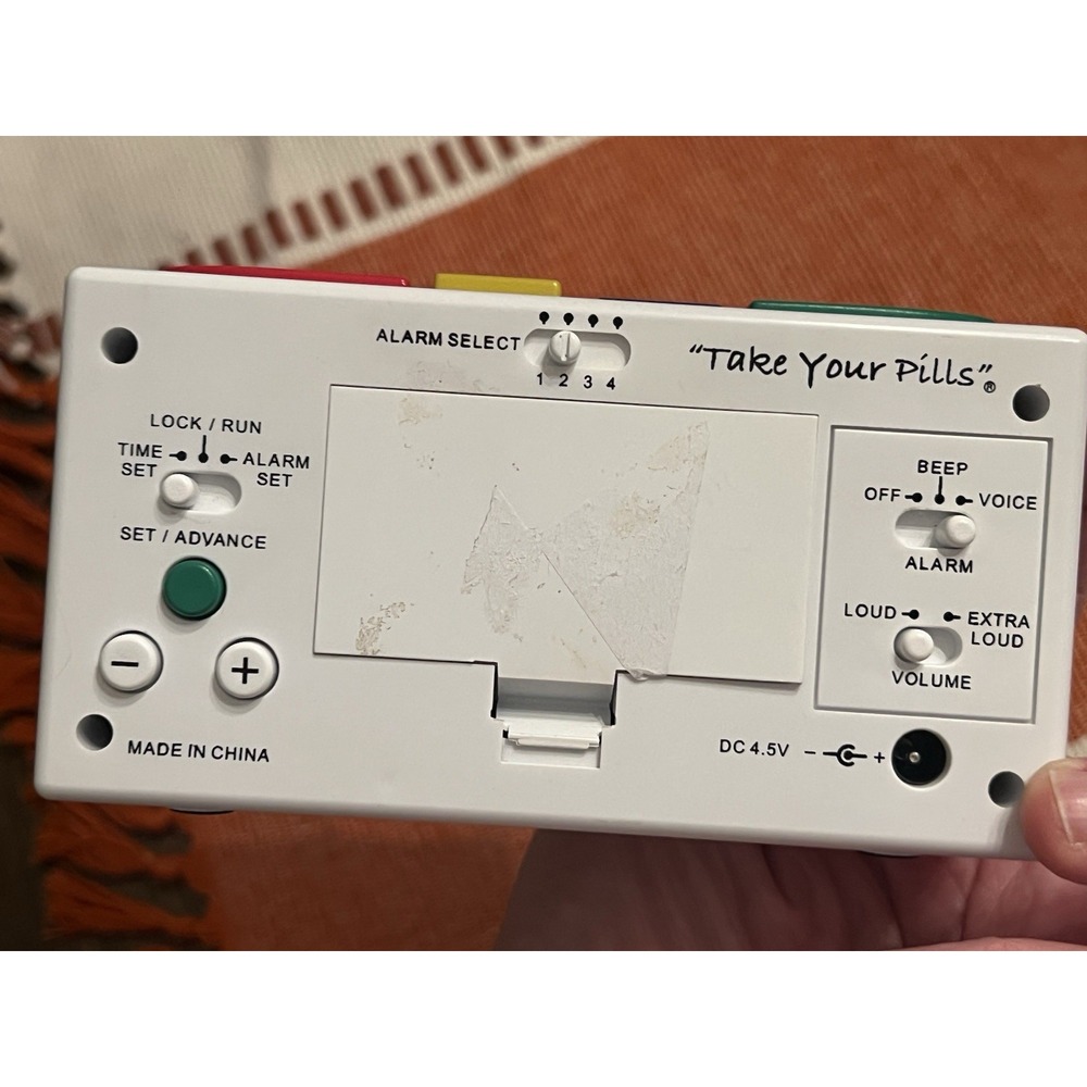 MedCenter Talking "Take Your Pills" Alarm Digital Clock Clean